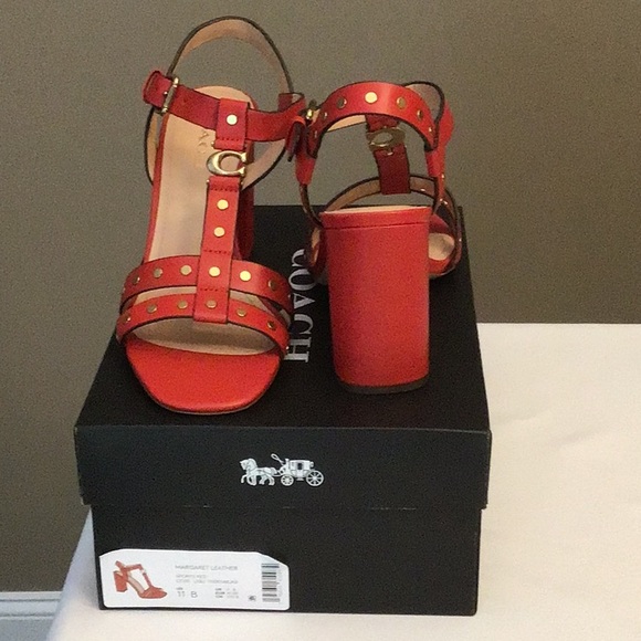 Coach Women Shoe Size 11 Color Red - Picture 3 of 5